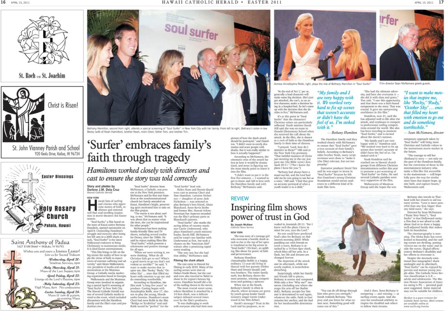 Soul Surfer premiere